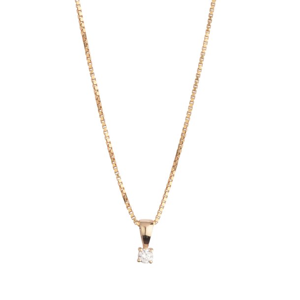 Eternal square brillant vedh�ng i r�dguld fra L&G