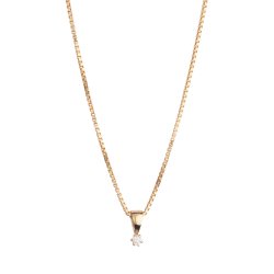 Brillant vedh�ng i r�dguld fra L&G