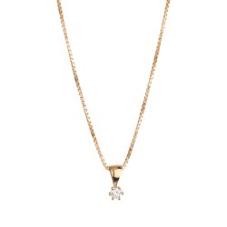 Brillant vedh�ng i r�dguld fra L&G