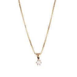 Brillant vedh�ng i r�dguld fra L&G