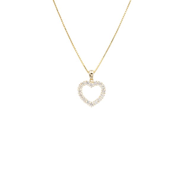 L&G Vedh.14 kt. r�dguld hjerte 1,00 ct WSI