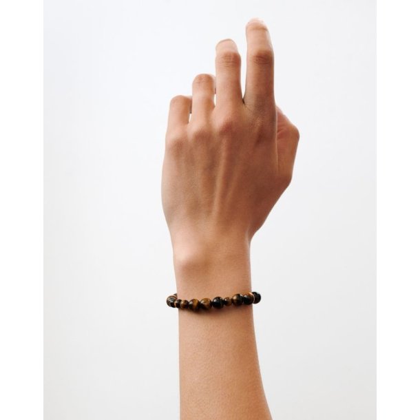 Earth armb�nd i forgyldt s�lv og tiger�je fra Pernille Corydon