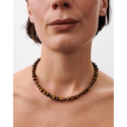 Earth halsk�de i forgyldt s�lv og tiger�je fra Pernille Corydon