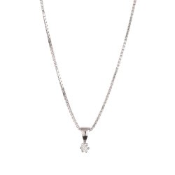 Vedhng i hvidguld med brillant 6 greb fra L&G