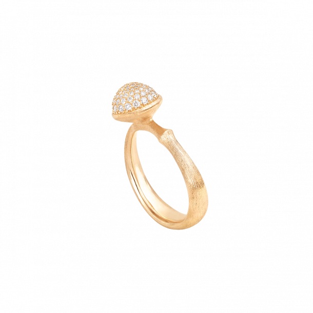 Lotus ring, mellem, i guld brillantpav fra Ole Lynggaard