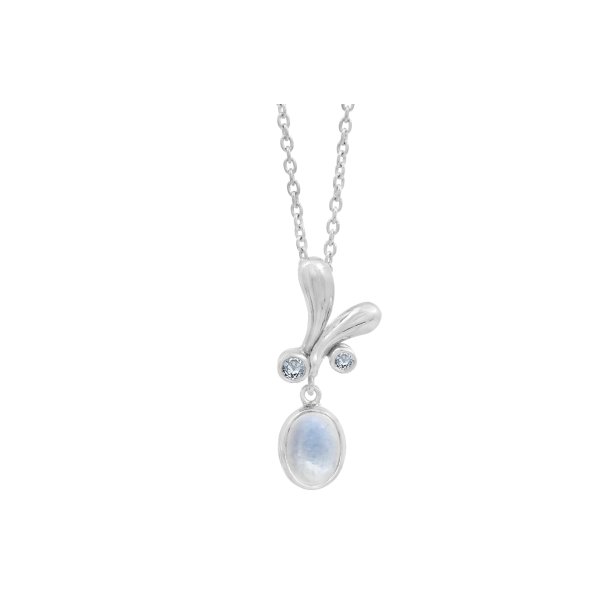 Rabinovich Sky collier i s�lv med topas og m�nesten