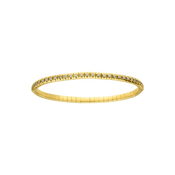 Silhouette Tennis flex 18 kt guld armring med brillanter
