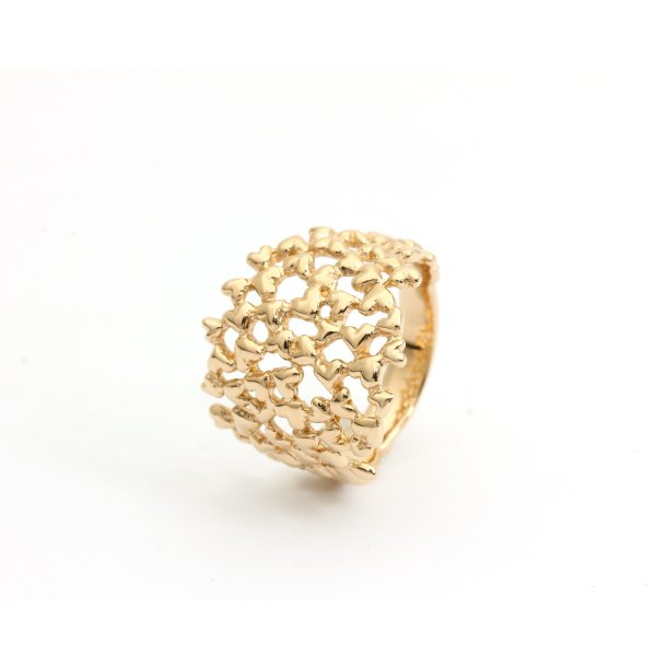 Hearts Oval ring i guld fra Per Borup Design