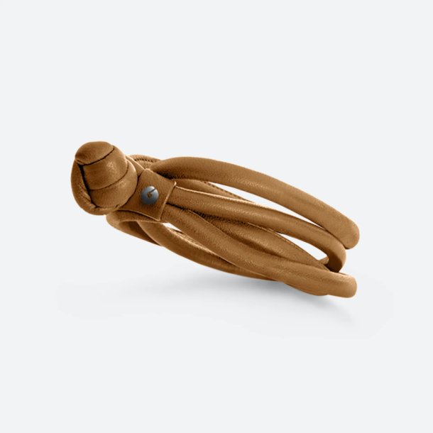 Ole Lynggaard Sweet Drops l�derarmb�nd Camel str. L