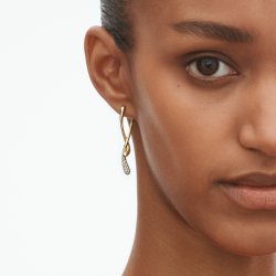 Georg Jensen Mercy �reringe i guld med diamanter