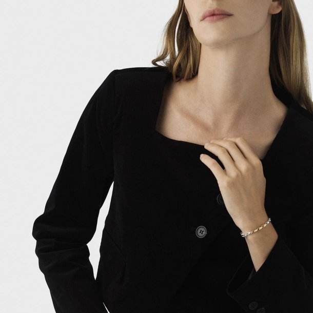 Reflect armb�nd, smalt, i 18 kt guld og sterlings�lv fra Georg Jensen