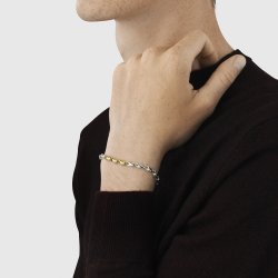 Reflect armb�nd, smalt, i 18 kt guld og sterlings�lv fra Georg Jensen