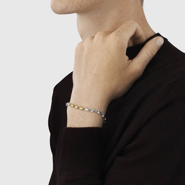 Reflect armb�nd, smalt, i 18 kt guld og sterlings�lv fra Georg Jensen