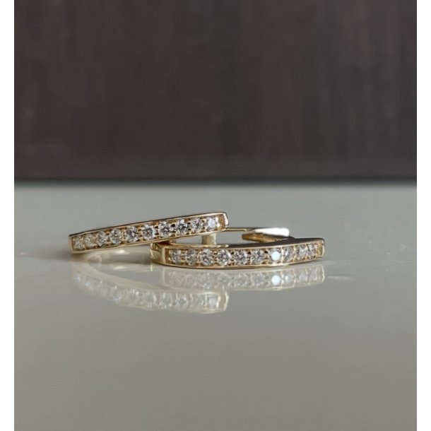 L&G creoler i guld med diamanter