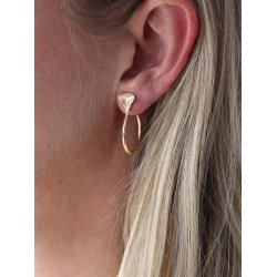 Kaya �reringe, sm�, i guld fra Per Borup Design