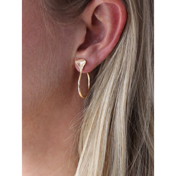 Kaya �reringe, sm�, i guld fra Per Borup Design