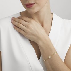 Daisy armbnd fra Georg Jensen - lille - forgyldt sterling slv