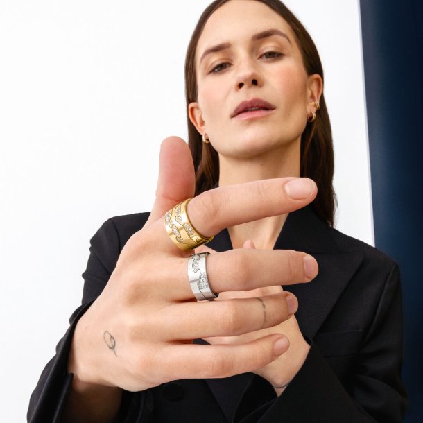 Fusion Cloud endering (AB) fra Georg Jensen, rdguld med brillanter - pav