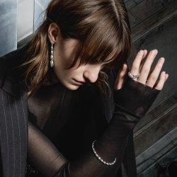 Reflect armbnd, sm led, i slv fra Georg Jensen