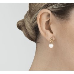 Magic �reringe i guld med perle og diamant fra Georg Jensen