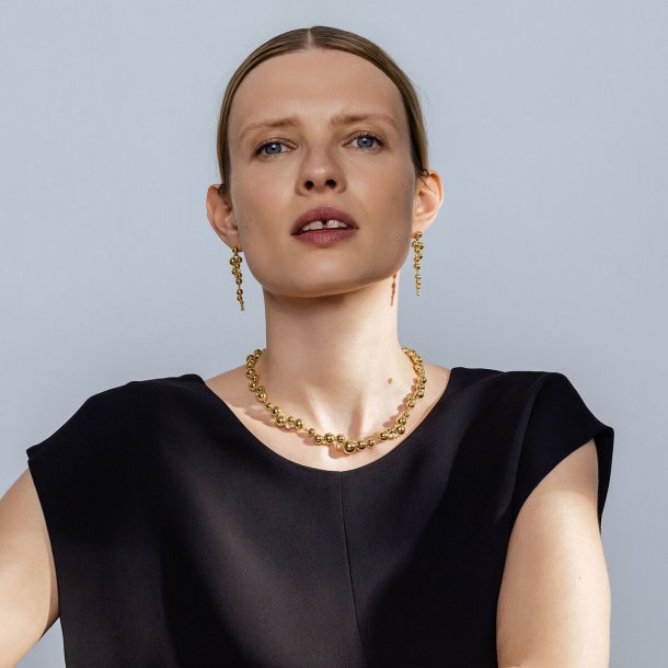 Moonlight Grapes reringe i guld med diamanter fra Georg Jensen