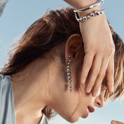 Moonlight Grapes reringe i oxideret slv fra Georg Jensen