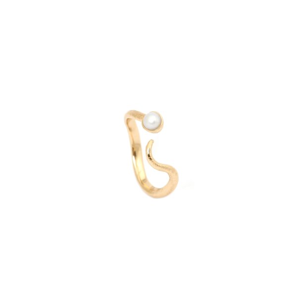 Ophelia ring, lille, i guld m. perle fra Per Borup Design