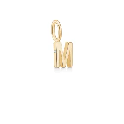 My M vedh�ng i guld fra Ro Copenhagen