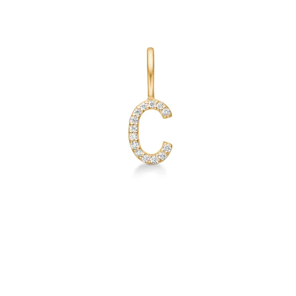 My C vedh�ng i guld med diamanter fra Ro Copenhagen