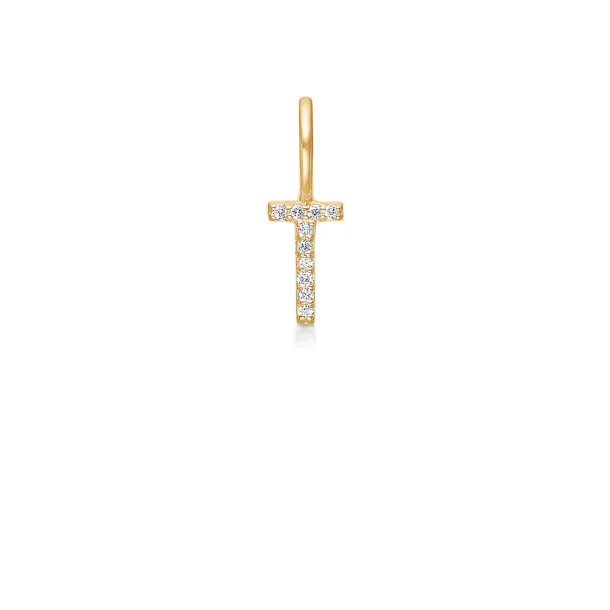 My T vedh�ng i guld med diamanter fra Ro Copenhagen