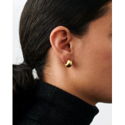 Small Echo hoops i forgyldt messing fra Pernille Corydon