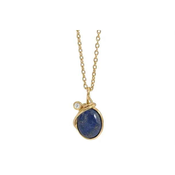 Rabinovich Starry Night collier s�lv forgyldt med lapis og zirkonia