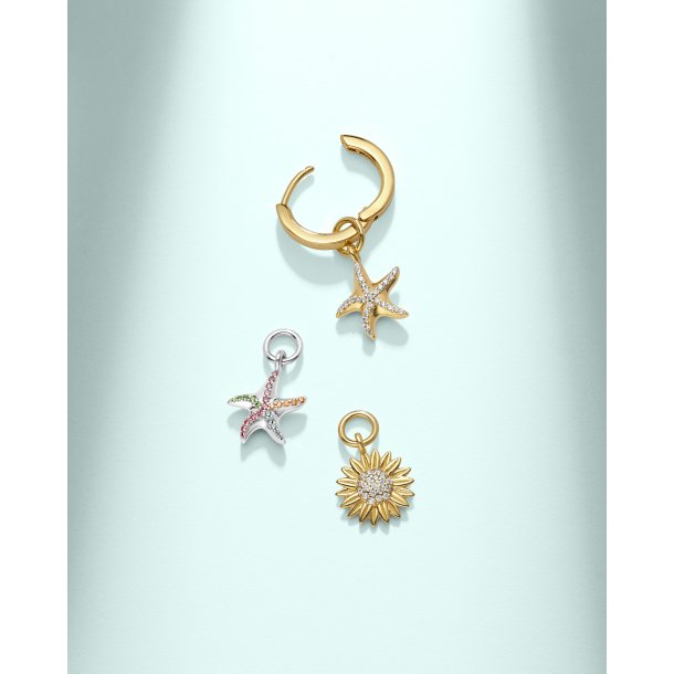 Stella Marina charm i forgyldt slv med zirkoner fra Sif Jakobs