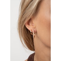 Ellera X-Grande creoler i forgyldt slv med zirkoner fra Sif Jakobs