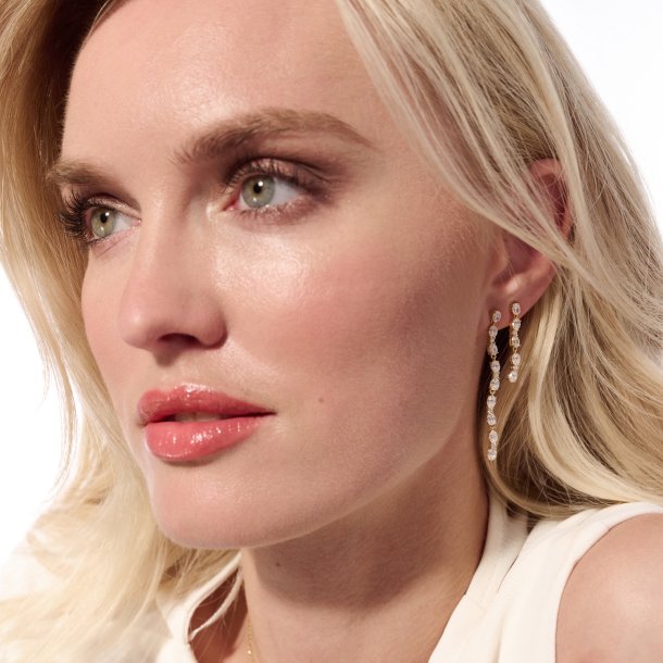 Ellera Ovale Tredici reringe i forgyldt slv med zirkoner fra Sif Jakobs