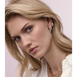 Carrara Medio creoler i forgyldt slv med zirkoner fra Sif Jakobs