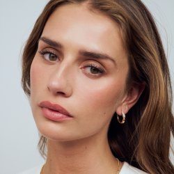 Goccia Creolo Grande �reringe i forgyldt s�lv fra Sif Jakobs