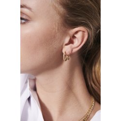 Ellera Grande creoler i forgyldt slv med zirkoner fra Sif Jakobs