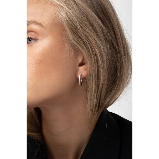 Ellera Grande creoler i slv med zirkoner fra Sif Jakobs