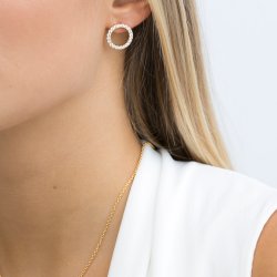 Biella Uno Medio �reringe i forgyldt s�lv fra Sif Jakobs