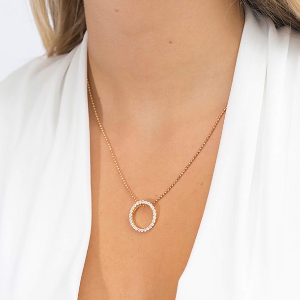 Biella vedhng med kde i forgyldt slv med zirkoner fra Sif Jakobs