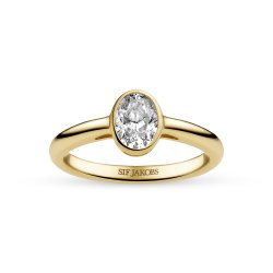 Sardinien Ovale Piccolo ring i forgyldt s�lv fra Sif Jakobs