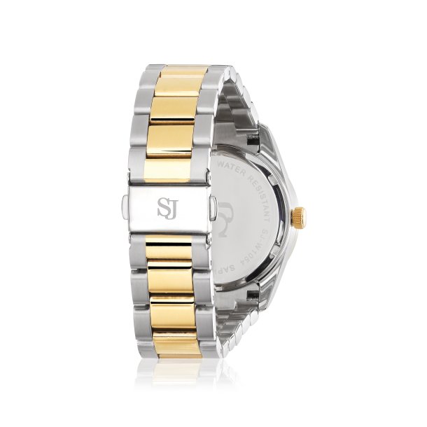 Electra tofarvet armbndsur med dato fra Sif Jakobs