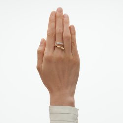Mercy Twist ring i guld m. diamanter fra Georg Jensen