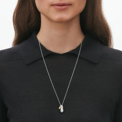 Reflect Double Drop vedhng i slv og guld fra Georg Jensen