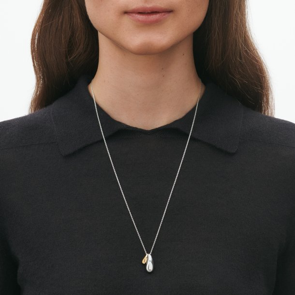 Reflect Double Drop vedhng i slv og guld fra Georg Jensen