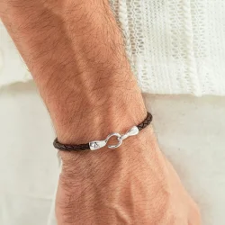 Alexander Lynggaard Single Bolo brunt l�derarmb�nd