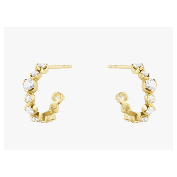 Georg Jensen Signature �reringe 18kt guld med diamanter 0,62ct TWVS
