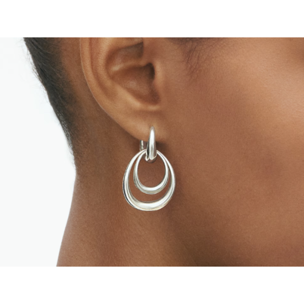 Georg Jensen  Offspring �reringe dobbelt s�lv medium 433E