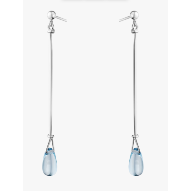 Georg Jensen Vivianna �reringe s�lv med bl� topas 